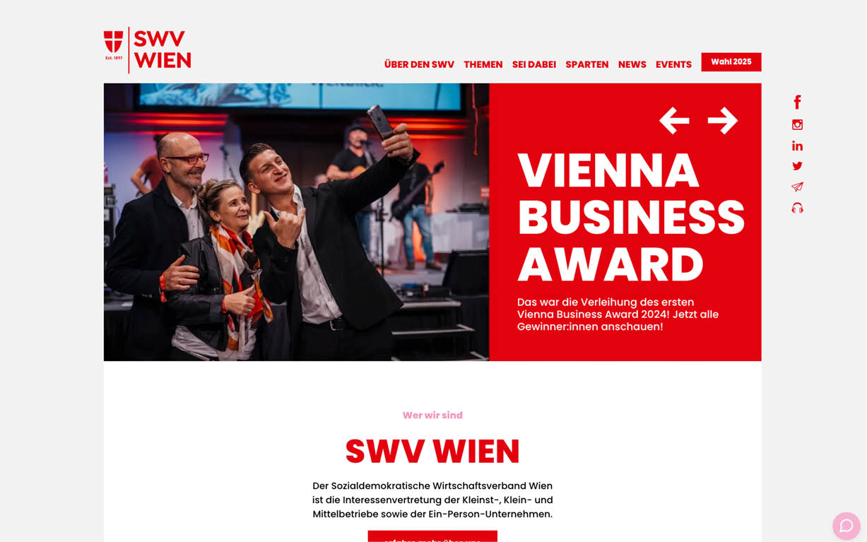 Screenshot der Sauberhafte Feste Website
